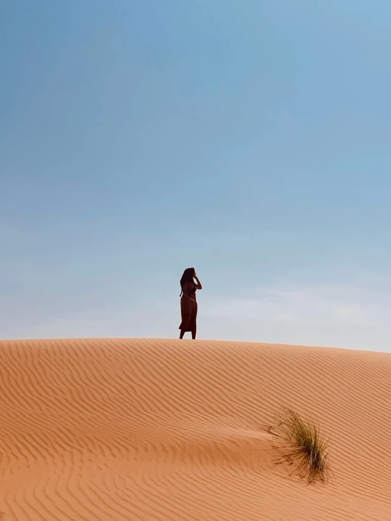 Feven Mehereteab in desert